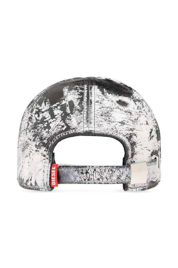 SchaferandweinerShops VG - Grey Leather cap with a peak 'C